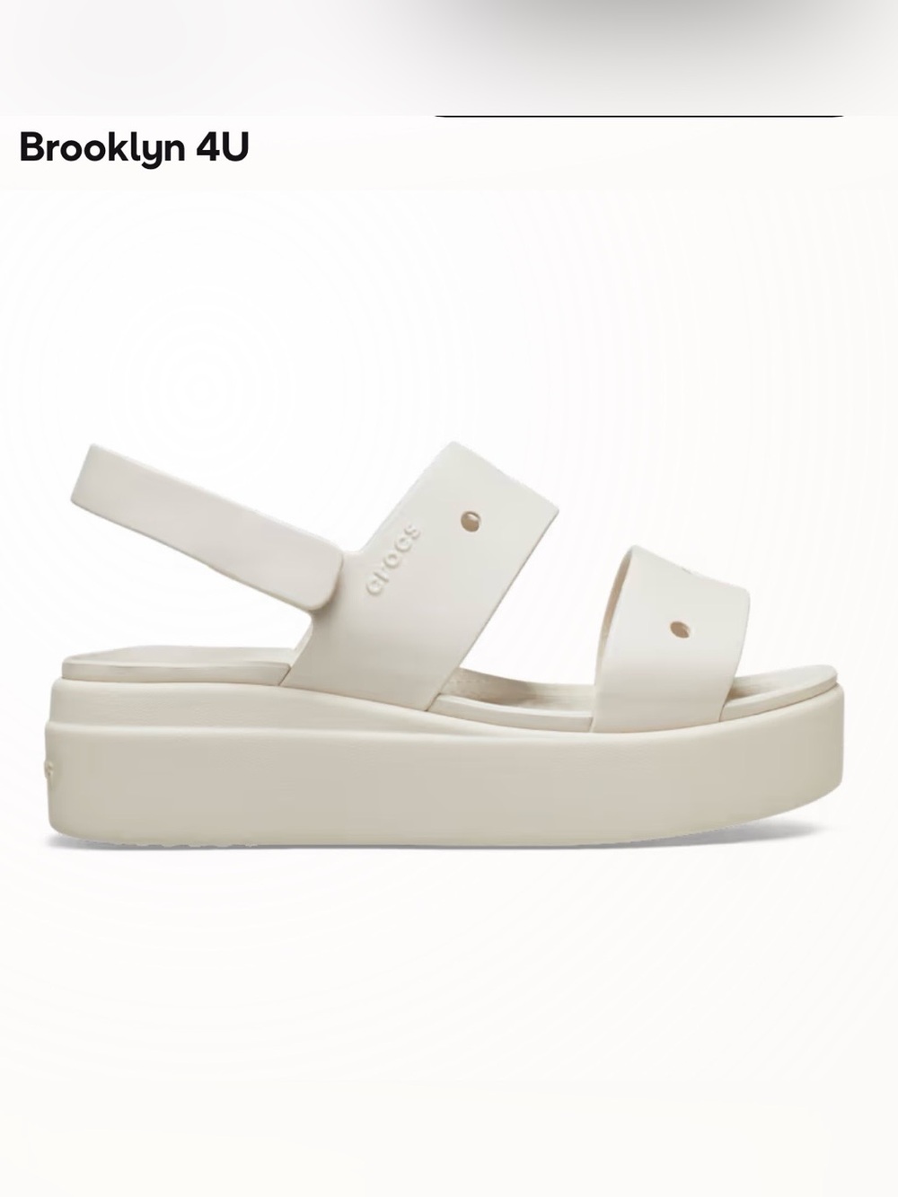 CROCS Women's Classic Platform Slingback Sandal — Brooklyn4U - Soft Cream